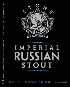 Stone Imperial Russian Stout January 2013