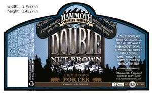 Mammoth Brewing Company Double Nut Brown January 2013