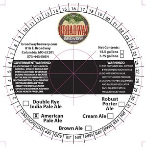 Broadway Brewery American Pale Ale