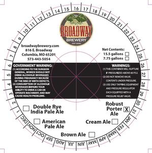 Broadway Brewery Robust Porter Ale