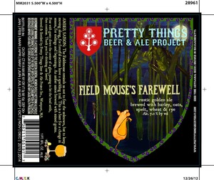 Pretty Things Beer & Ale Project, Inc Field Mouse Farewell