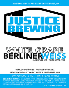 Justice Brewing White Grape Berlinerweiss