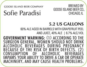Goose Island Beer Company Sofie Paradisi