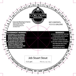 Corcoran Brewing Company Jeb Stuart Stout