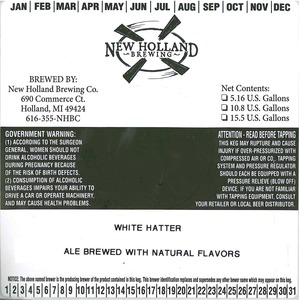 New Holland Brewing Co. White Hatter February 2013