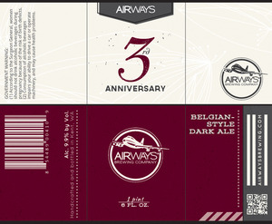 3rd Anniversary Belgian-style Dark Ale February 2013