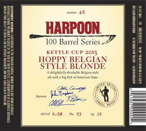 Harpoon Hoppy Belgian Style Blonde February 2013