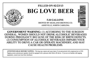 Highland Brewing Co Big Love February 2013