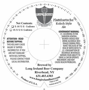 Long Ireland Beer Company Plattduetsche Kolsch