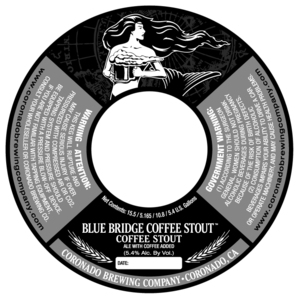 Coronado Brewing Company Blue Bridge Coffee Stout February 2013