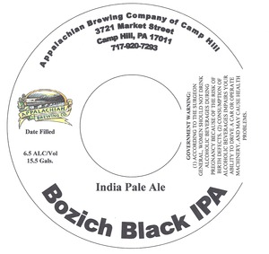 Appalachian Brewing Co Bozich Black IPA February 2013