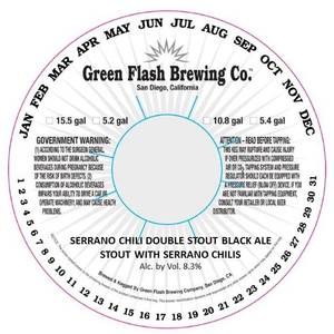 Green Flash Brewing Company Serrano Chili Double Stout Black Ale