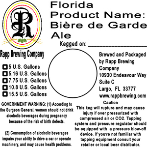 Rapp Brewing Company BiÈre De Garde