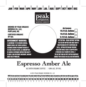 Peak Organic Espresso Amber February 2013