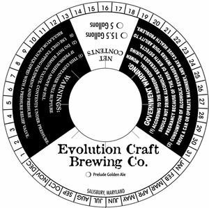 Evolution Craft Brewing Company Prelude Golden