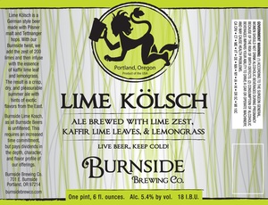 Burnside Brewing Co Lime Kolsch February 2013