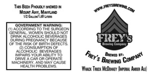 Frey's Brewing Company Whack Truck Mcdonkey