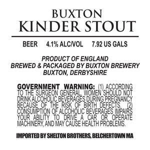 Buxton Brewery Kinder Stout February 2013