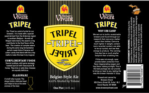 Brewery Vivant Tripel February 2013