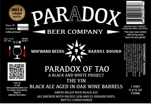 Paradox Beer Company Inc The Yin