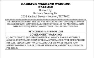 Karbach Brewing Company Karbach Weekend Warrior