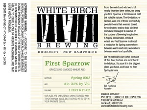 White Birch Brewing First Sparrow