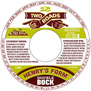 Two Roads Henry's Farm Double Bock February 2013