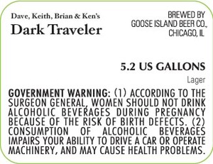 Goose Island Beer Co. Dave, Keith, Brian & Ken's Dark Traveler February 2013