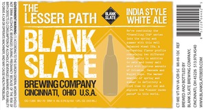 Blank Slate Brewing Company The Lesser Path March 2013