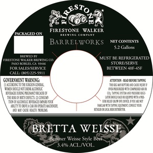 Firestone Walker Brewing Company Bretta Weisse