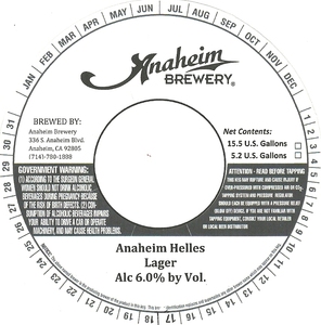 Anaheim Brewery Anaheim Helles Lager