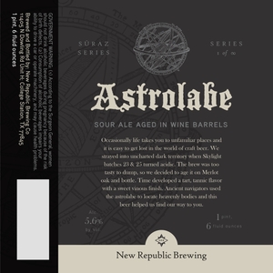 New Republic Brewing Company Astrolabe