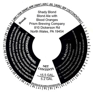 Prism Brewing Company Shady Blond March 2013