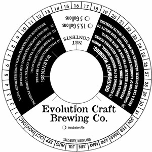 Evolution Craft Brewing Company Incubator Ale