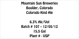 Mountain Sun Breweries Colorado Kind March 2013