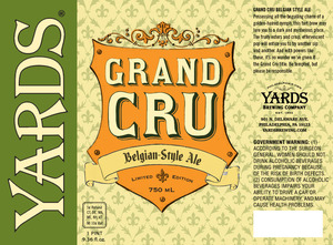 Yards Brewing Company Grand Cru