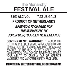 The Monarchy Festival Ale