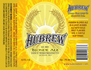 Hubrew Blonde Ale