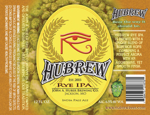 Hubrew Rye IPA March 2013