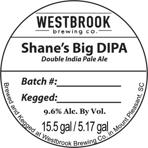 Westbrook Brewing Company Shane's Big Dipa