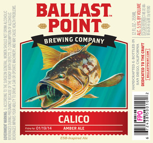 Ballast Point Brewing Company Calico March 2013
