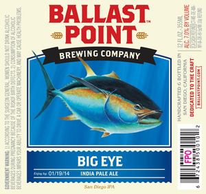 Ballast Point Brewing Company Big Eye