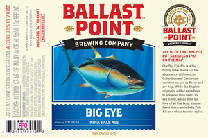 Ballast Point Brewing Company Big Eye March 2013