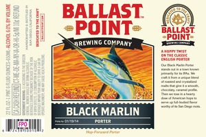Ballast Point Brewing Company Black Marlin March 2013