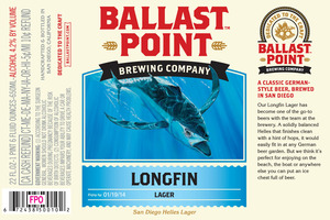Ballast Point Brewing Company Longfin