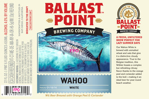 Ballast Point Brewing Company Wahoo March 2013