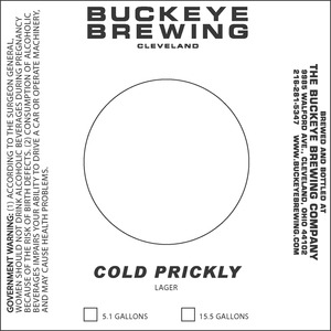 Buckeye Brewing Cold Prickly March 2013