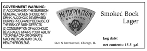 Metropolitan Brewing Smoked Bock Lager