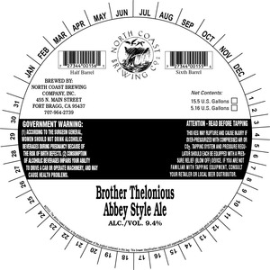 Brother Thelonious Abby Style Ale March 2013