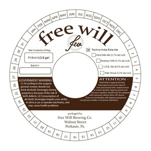 Free Will Techno India Pale Ale